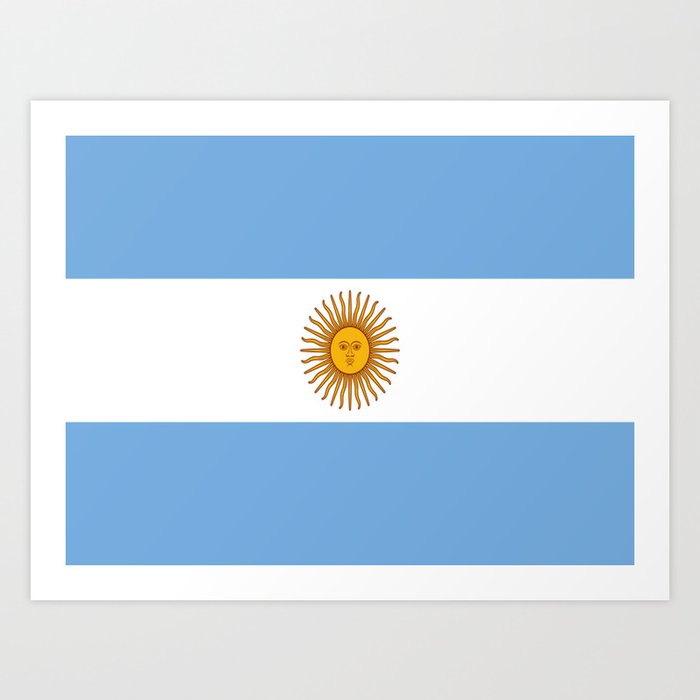 Flag of argentina -Argentine,Argentinian,Argentino,Buenos Aires,cordoba,Tago, Borges. Art Print