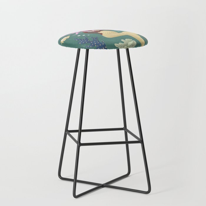 Mermaid Pose Bar Stool