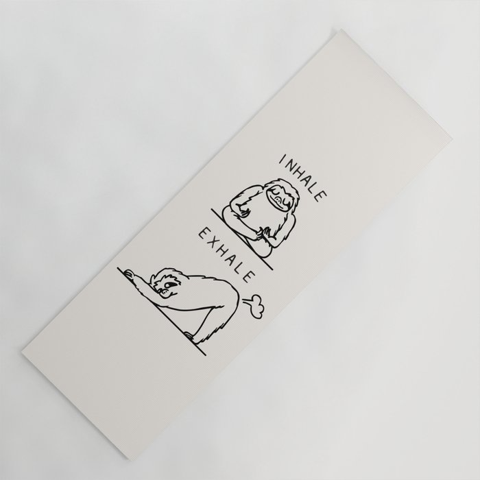Inhale Exhale Sloth Yoga Mat by Huebucket Society6