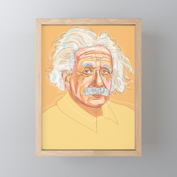 Albert Einstein Framed Mini Art Print