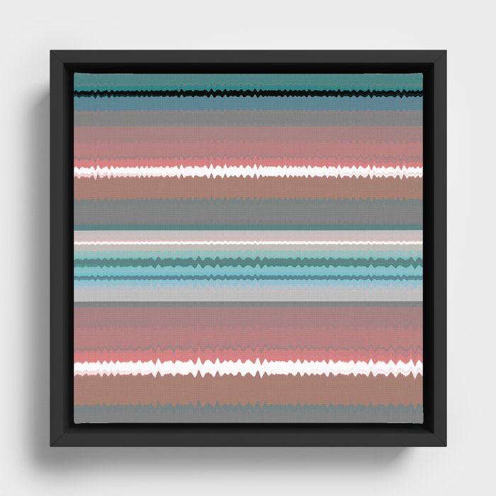 Horizon Sky Soul Stripes Color Therapy Art Print Framed Canvas