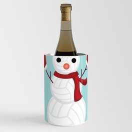 Volleyball Snowman Wine Chiller
