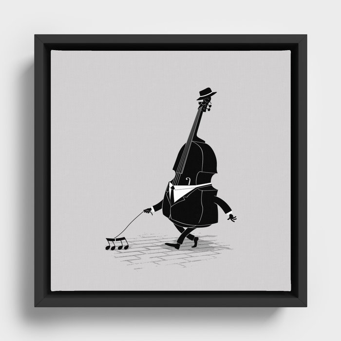 Walking Bass Framed Canvas