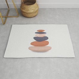 rock pile 2: minimalist balancing stones Rug
