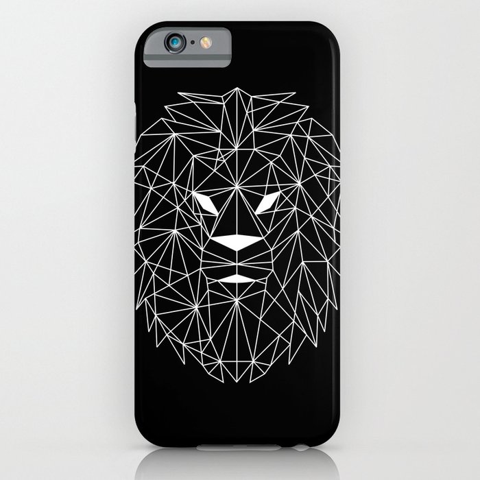 geometric lion iPhone Case