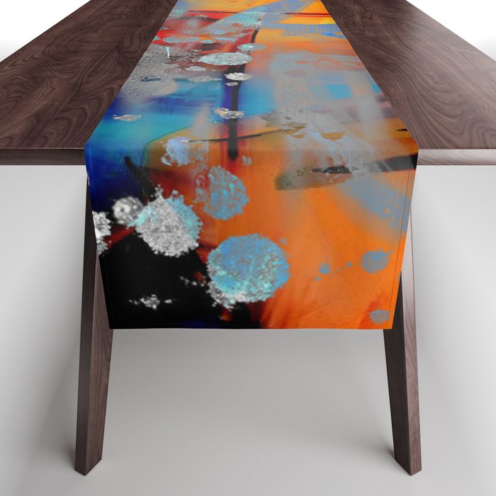 Modern Abstract Painting Table Runner