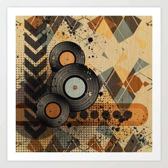 Retro Vinyl. Art Print