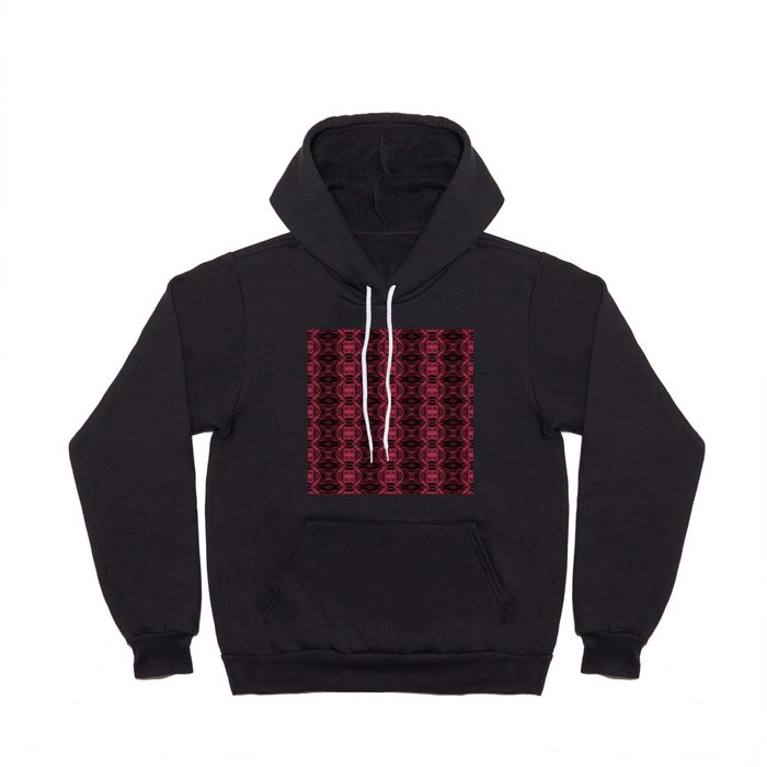 Liquid Light Series 4 ~ Red Abstract Fractal Pattern Hoody