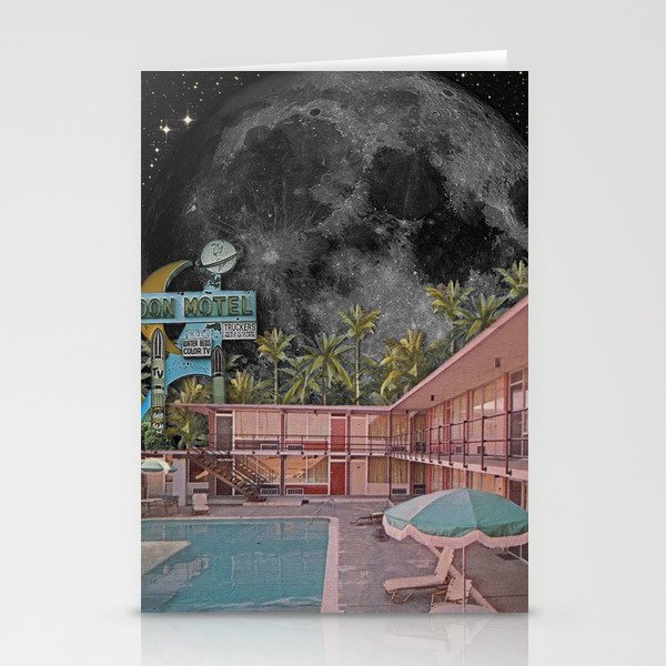 moon motel Stationery Cards
