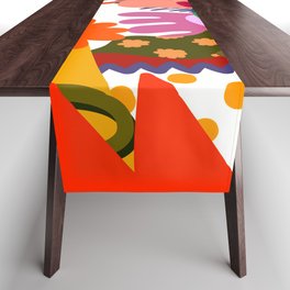 Abstract cat meow 4 Table Runner