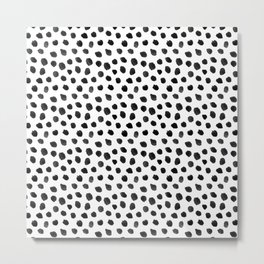 Black & White Dalmatian Pattern Metal Print | Dalmatian, Watercolor, Pattern, Black, Paint, Preppy, Abstract, Polka, Dots, Ink 