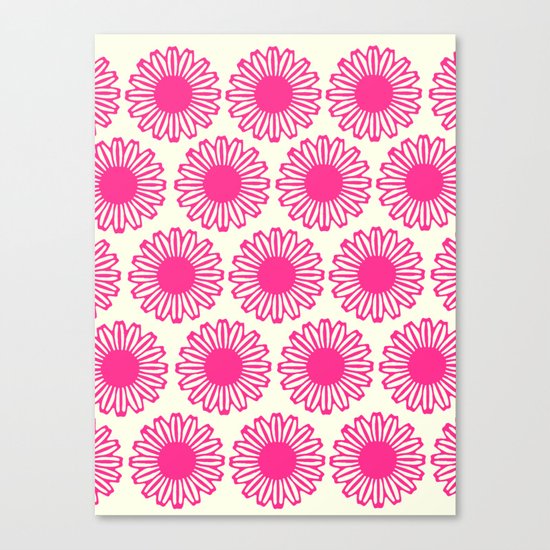 vintage flowers pink Canvas Print