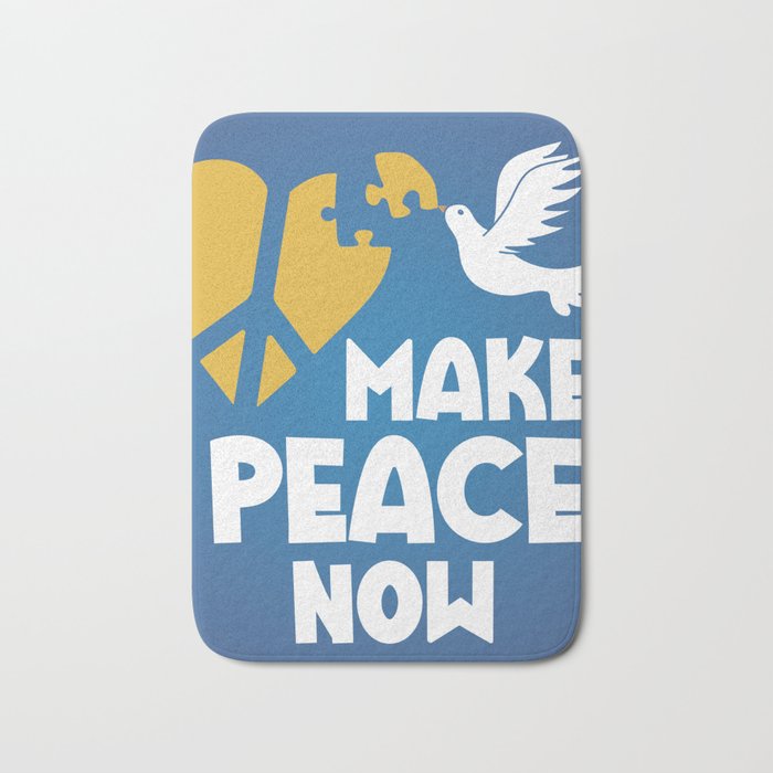Ukraine peace, make peace in Ukraine Bath Mat