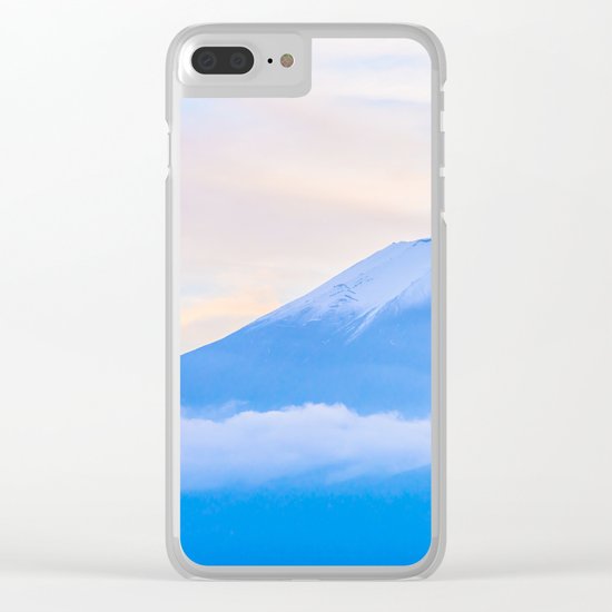 pastel mountain #sky Clear iPhone Case