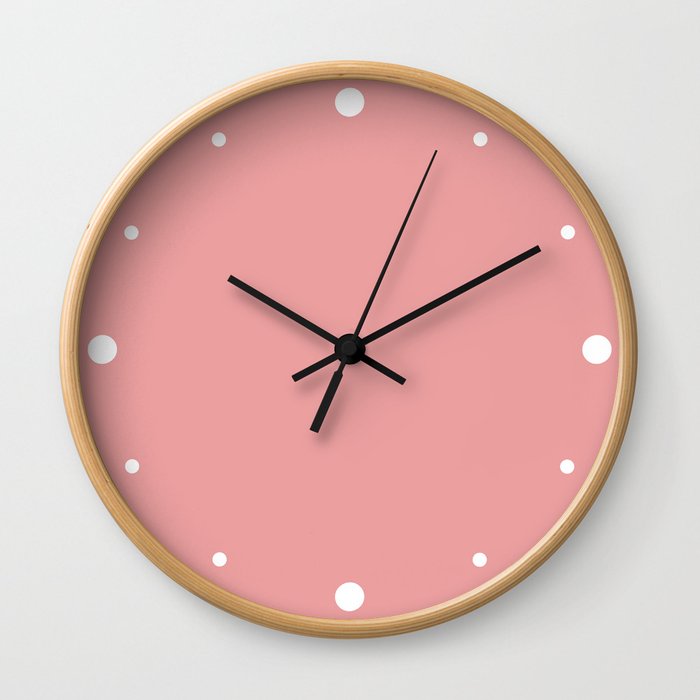 Strawberry Mousse (Pink) Color Wall Clock