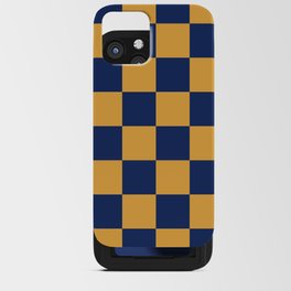 Checkers blue and yellow iPhone Card Case