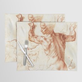 Michelangelo. Studies for The Libyan Sibyl. Placemat
