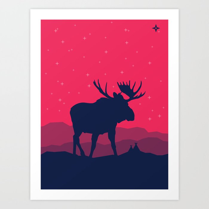 Moose in the Wilderness Art Print