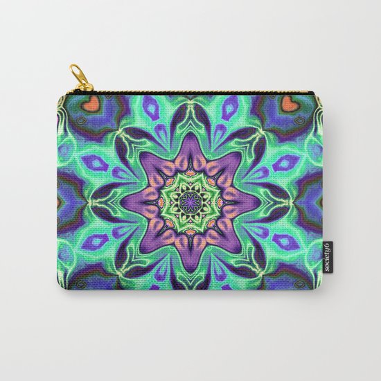 Turquoise Mandala Abstract Carry-All Pouch