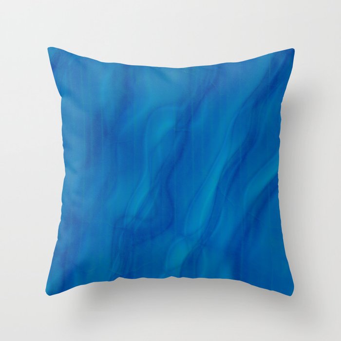 Blue Wave Throw Pillow