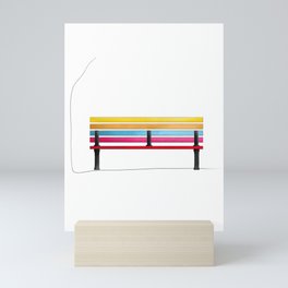 Colourful Bench Mini Art Print
