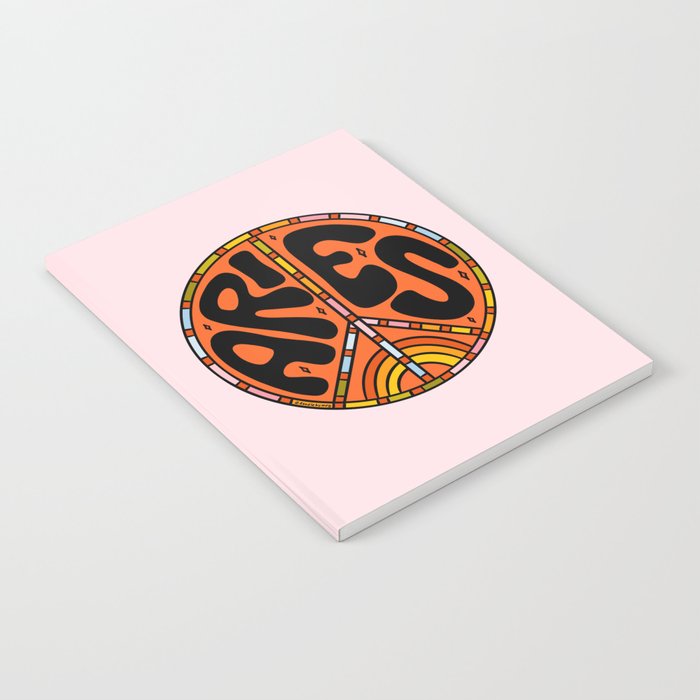 Aries Peace Sign Notebook