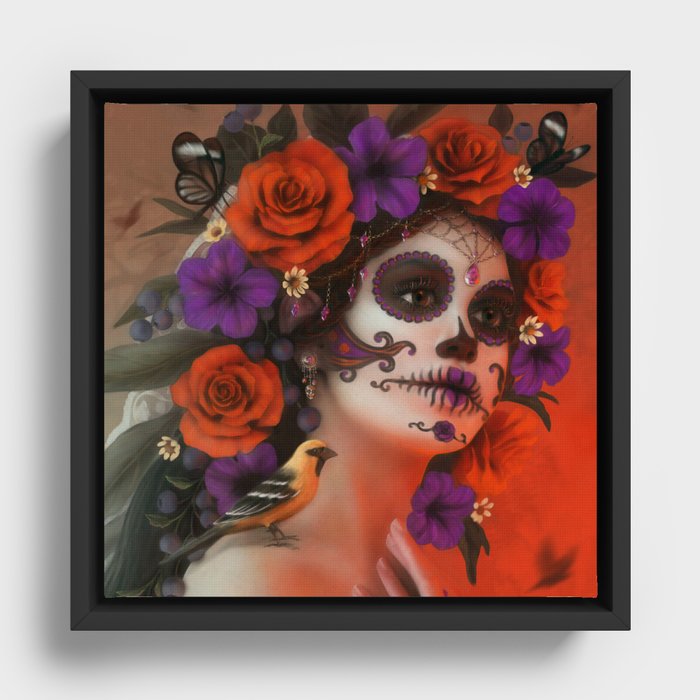 Day of the Dead Framed Canvas
