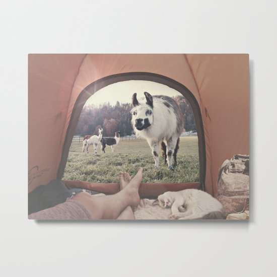 NEVER STOP EXPLORING - BACKCOUNTRY CAMPING Metal Print