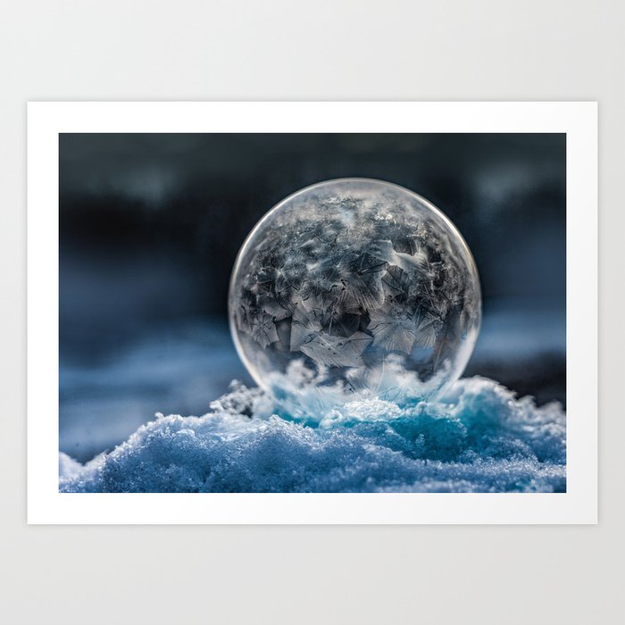 Crystal Frozen Bubble Art Print