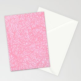 Summer Pink Peach Saffron - Abstract Botanical Nature Stationery Card