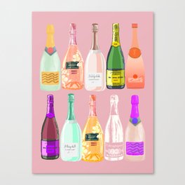 Champagne girl Canvas Print