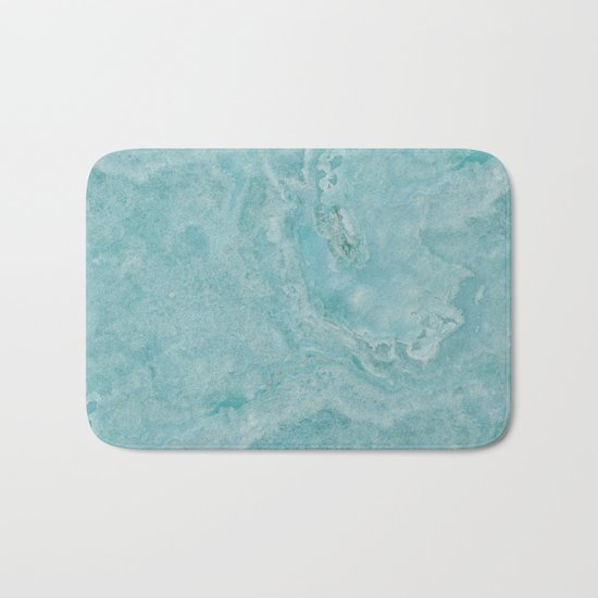 Turquoise marble Bath Mat