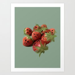 emotional strawberries Art Print