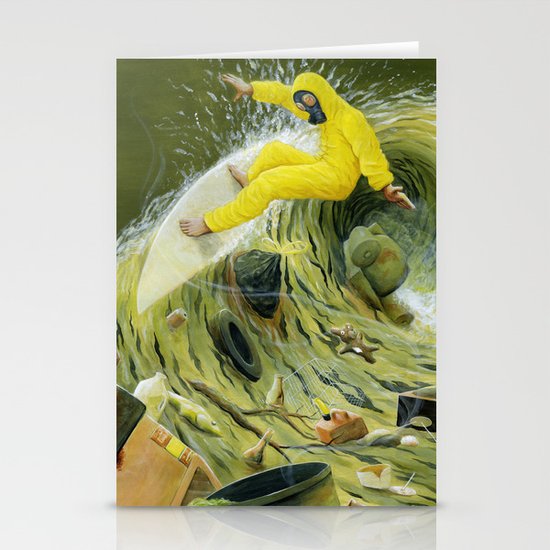 Coastal Pollution Stationery Cards