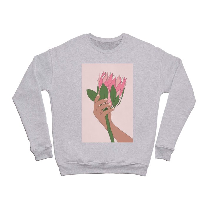 Fragrant Protea Flower Crewneck Sweatshirt