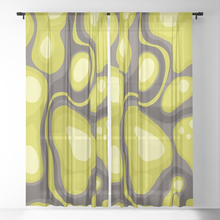 Geometric seamless pattern from spots. Abstract camo modern. Texture from water spots. Print on fabric and textiles. Endless design. illustration Sheer Curtain