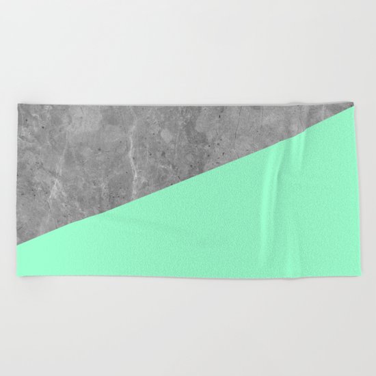 Geometry 101 Mint Meringue Beach Towel