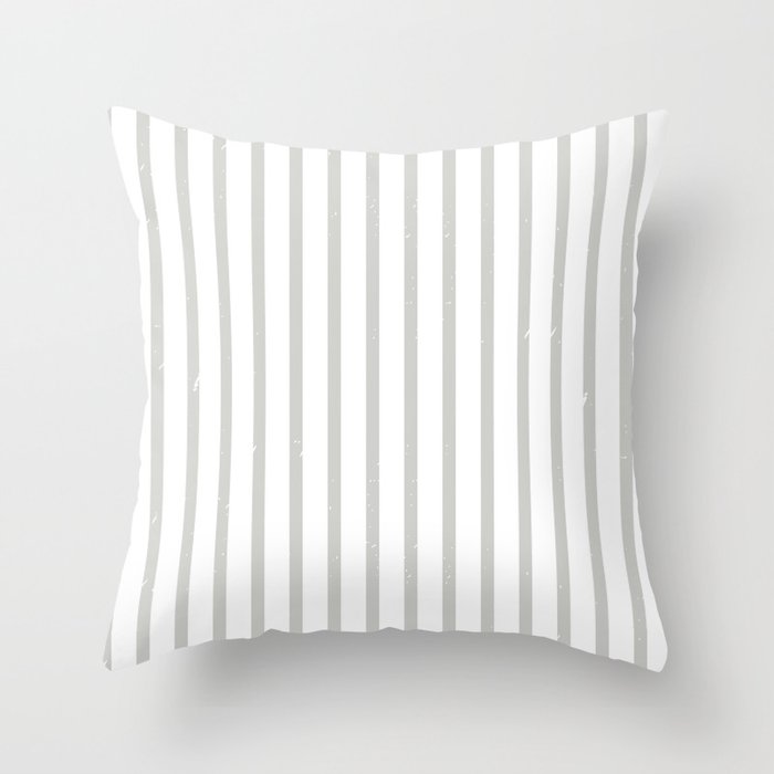 grey stripes with noise Throw Pillow