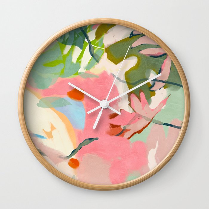 tropical home jungle abstract Wall Clock