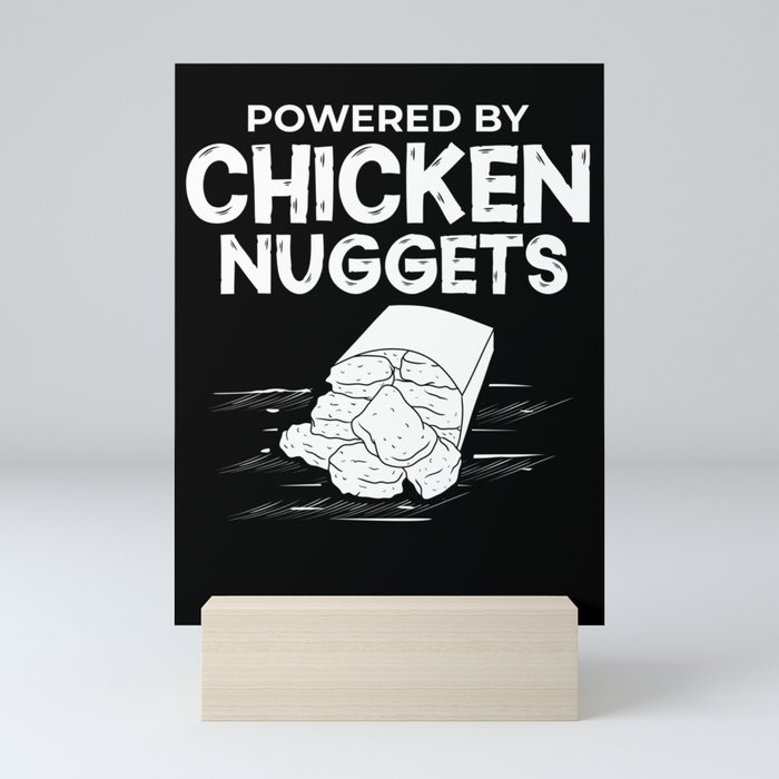 Chicken Nugget Vegan Nuggs Fries Sauce Mini Art Print