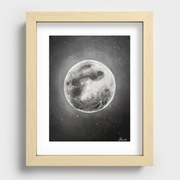 Love you to the moon Recessed Framed Print