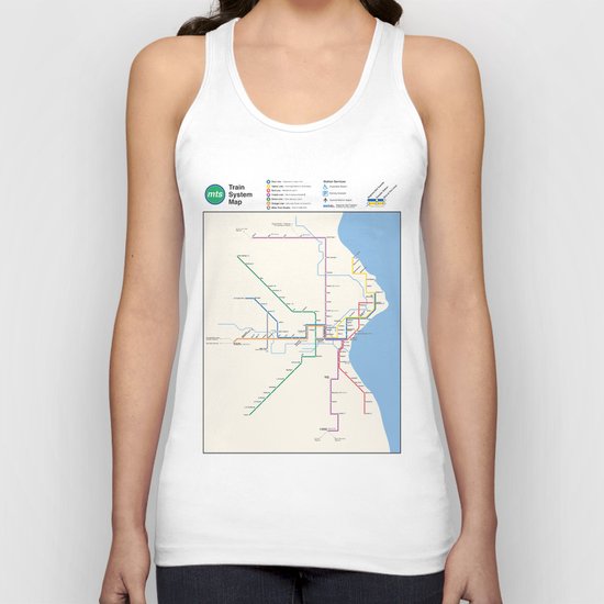Milwaukee Transit System Map Unisex Tank Top