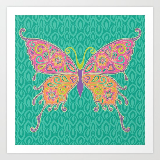 Butterflies Are Free To Fly... Art Print