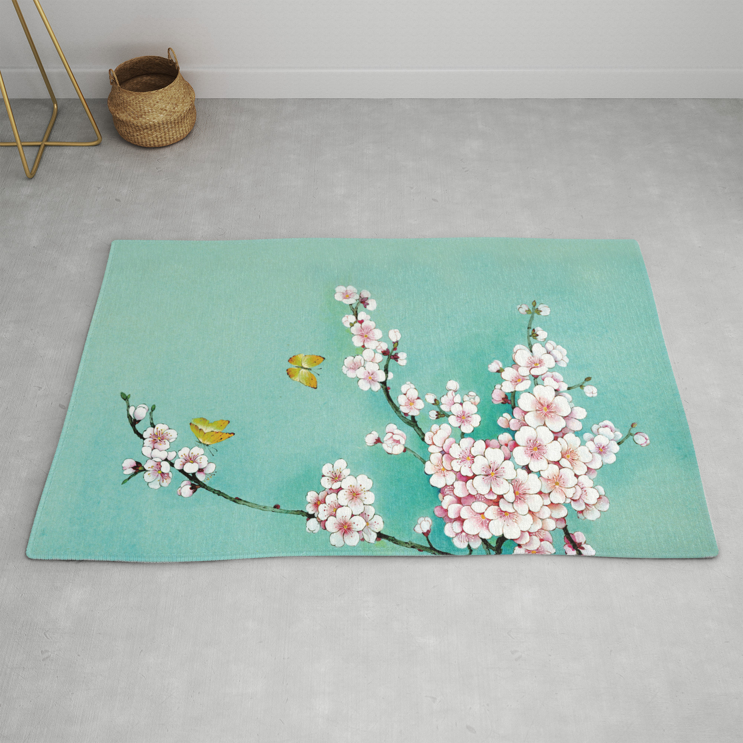 Dreamy Cherry Blossom Rug By Jinartstudio Society6 Dreamy Cherry Blossom Rug By