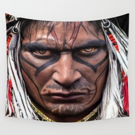 Apache Indian Face Wall Tapestry