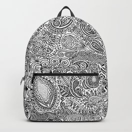Fairy arabesque Backpack | Doodle, White, Acrylic, Designs, Fashion, Doodles, Paisley, Patterndesign, Modern, Peinture 