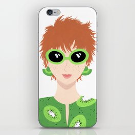 Cool Girl in Green iPhone Skin
