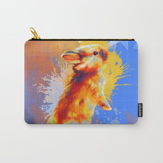 Colors of Fluff - Bunny portrait Carry-All Pouch