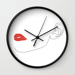 Red lip Wall Clock
