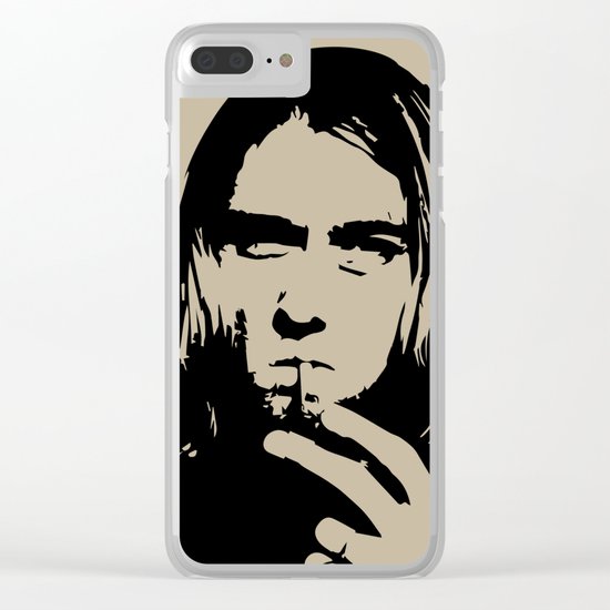 Badass Cobain Clear iPhone Case